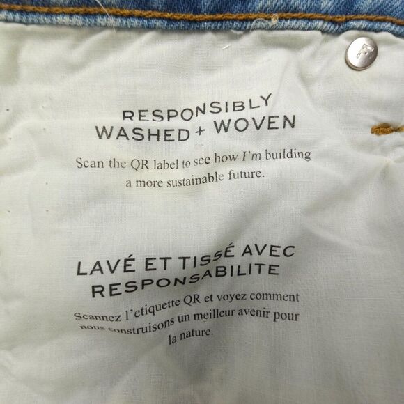 FRAME Denim Le Slouch Distressed Straight Leg Jeans Drenched 90s Grunge Baggy 26 - Picture 9 of 11